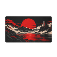 Crimson Horizon | Red Sun Mousepad & Desk Mat