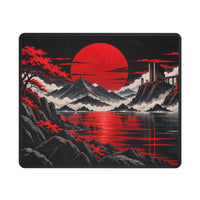 Crimson Horizon | Red Sun Mousepad & Desk Mat